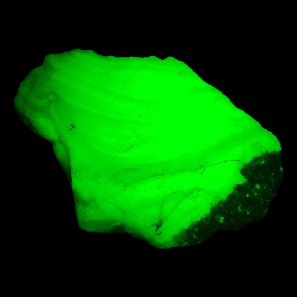 Custard Jadeite Garden‎ Glass Rock Splattered Base Glowing Glass Slag #4GX82